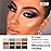 evpct 12 Colors Matte Shimmer Pressed Eye Shadow Palette Makeup for Women, Beige Light Neutral Nude Brown Cocoa Taupe Black Smoky, Silver Bronze Gold Rose Champagne Shimmer, Eyeshadow Contour Palette