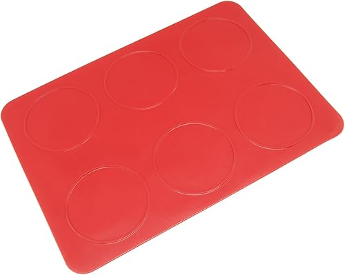 Freshware Alfombrilla de silicona de 6 círculos para macarrón, pastel Whoopie, galletas y crema