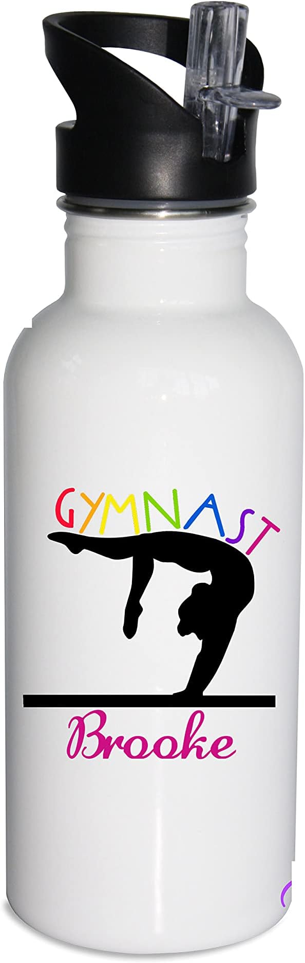 Personalized Gymnastics Stainless Steel Water Bottle Gymnastics Gift, Gymnast Gift
