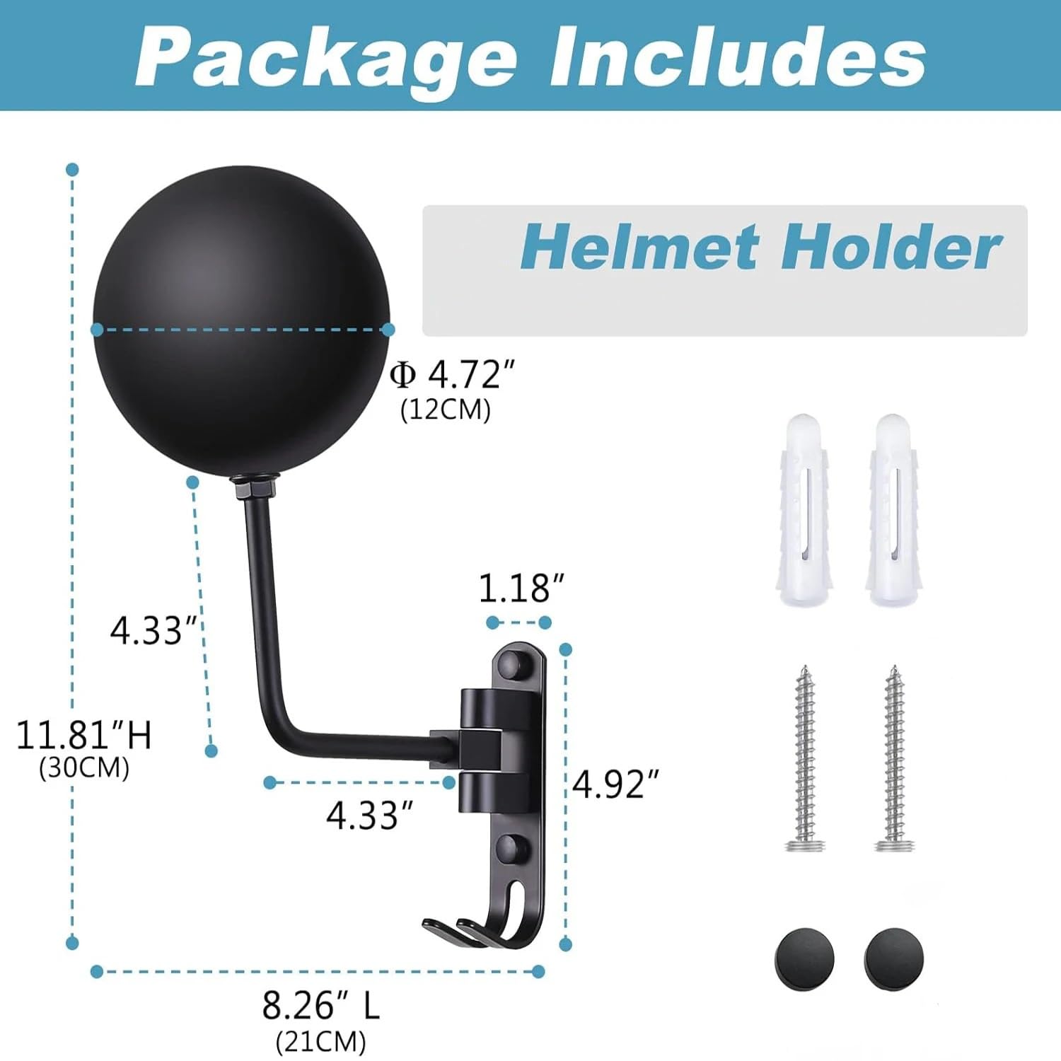 Helmhalterung Wand Helmhalter, Motorradhelmständer, Wand-Helmständer, Helmaufhänger for Motorradjacken, Fußball- und Baseballhelme
