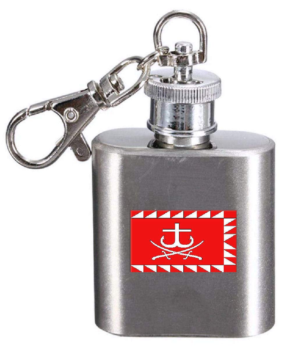 Flasque porte-clés Ukraine Vinnytsia mini fiole hermétique anti-fuite en métal