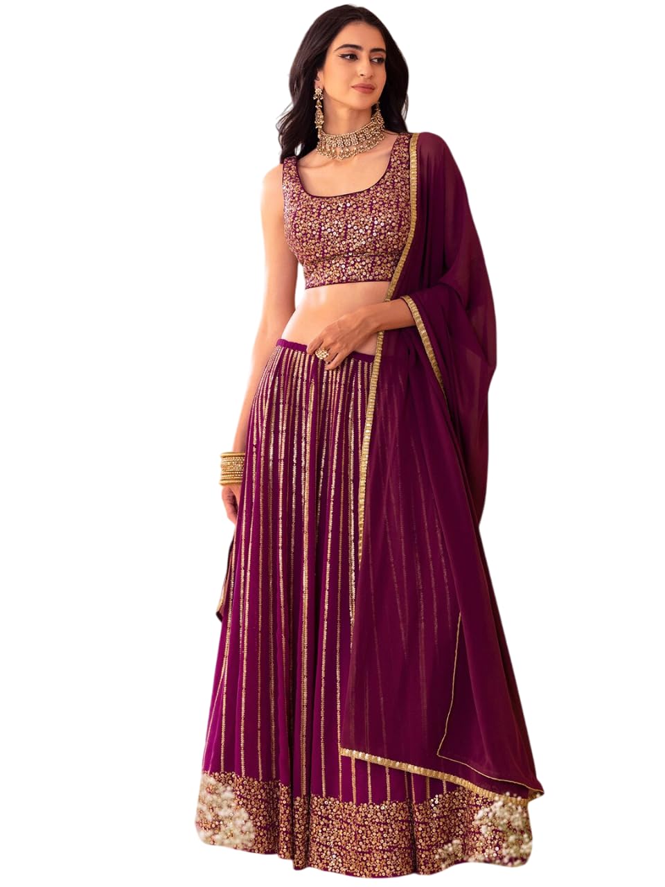 Glamora Indian Bollywood Ready to Wear Lehenga Choli Party Wear Beautiful Chaniya Choli for women-Girl's