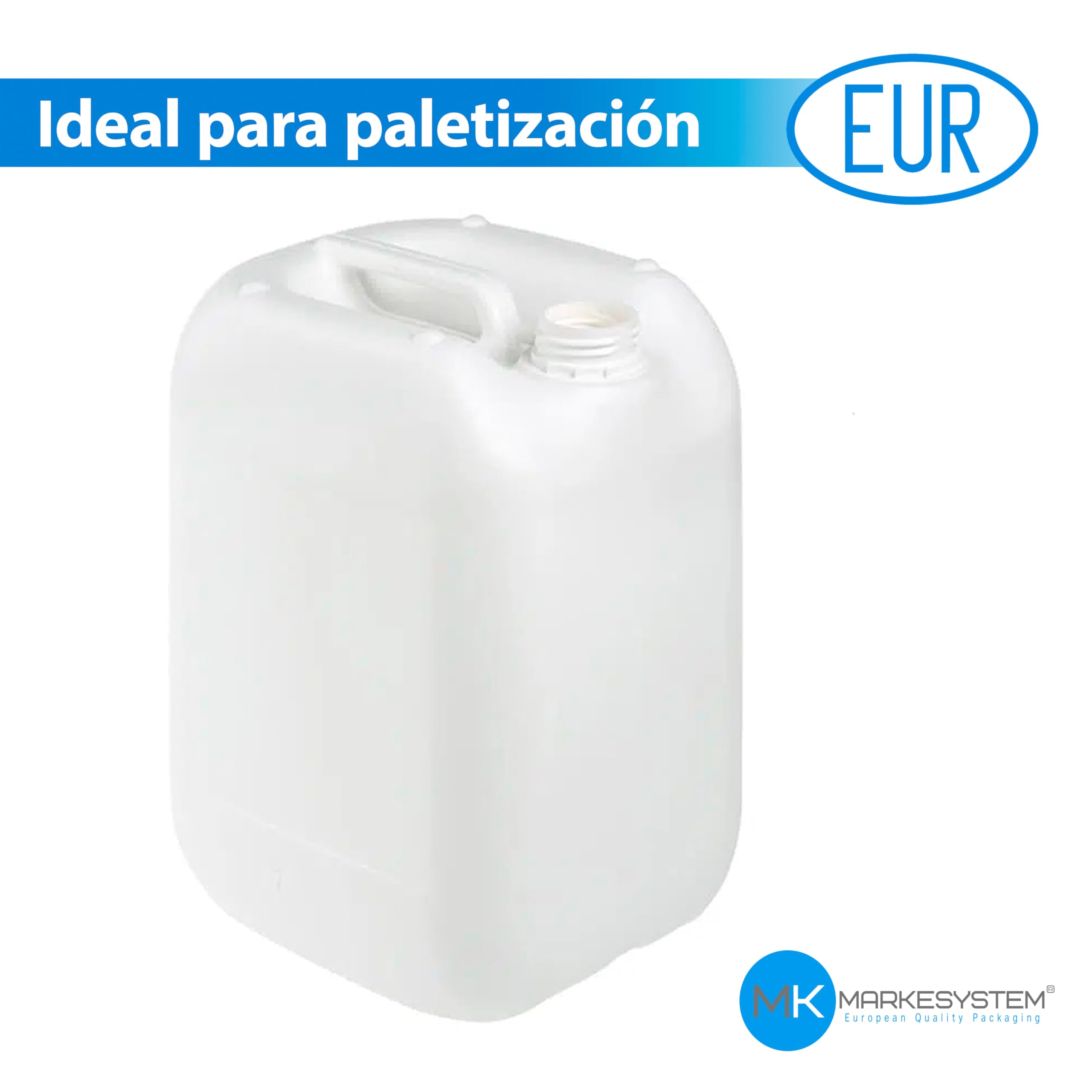 Tanica in plastica HPDE (20 litri) + rubinetto + kit etichettatura + filettatura bocca larga - Omologata ADR - Impilabile - Adatta all'uso alimentare - Serbatoio liquidi e chimici