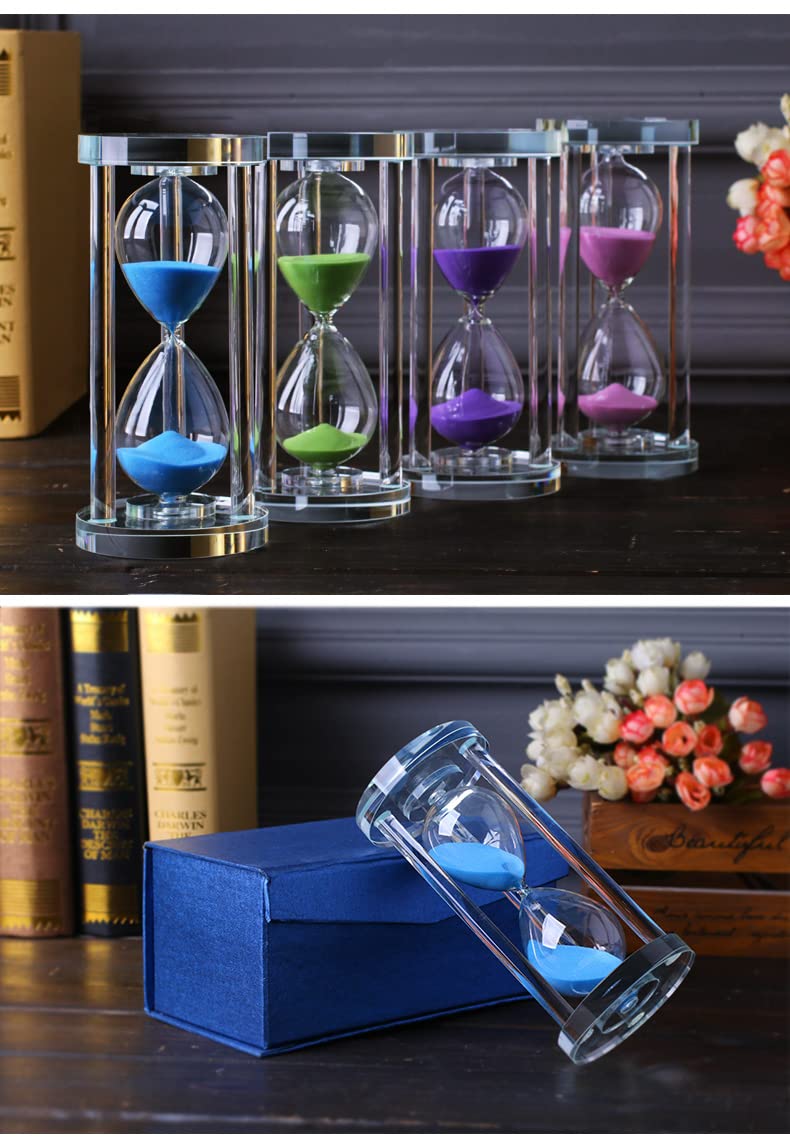 Reloj de arena, temporizador de arena, relojes de arena con arena 60 minutos 6.9x3.2 pulgadas Temporizador de reloj de arena de cristal transparente Herramienta de gestión del tiempo(Size:60 Minutes,C