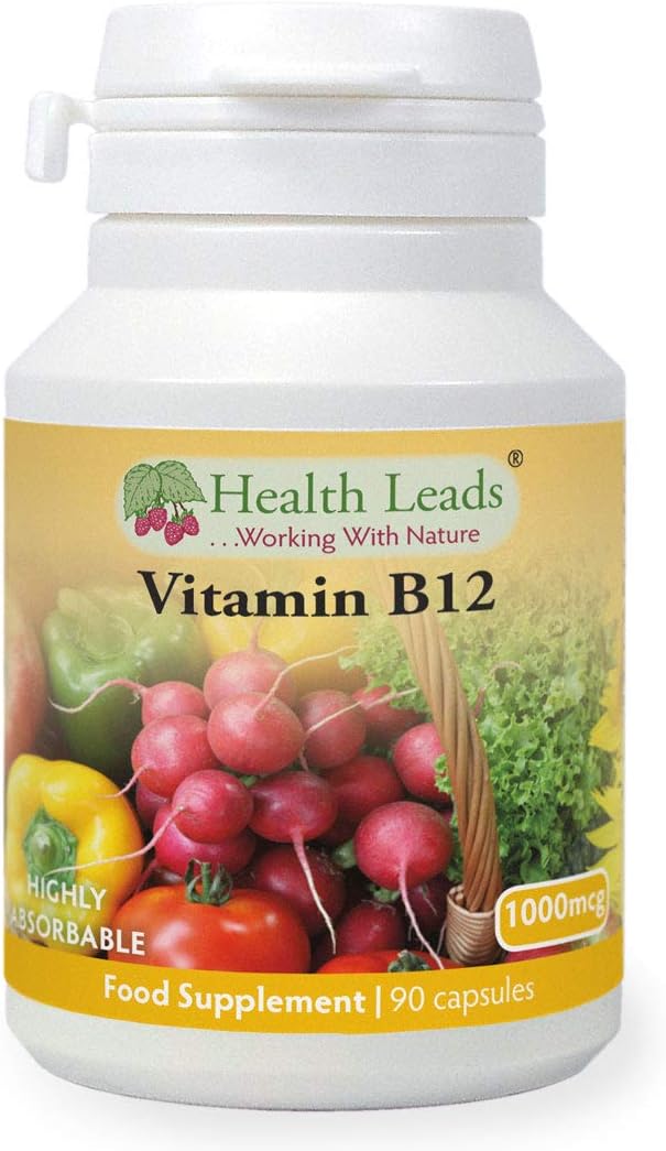 Vitamin B12 Methylcobalamin 1000mcg 90 Capsules, Magnesium Stearate Free & No Nasties