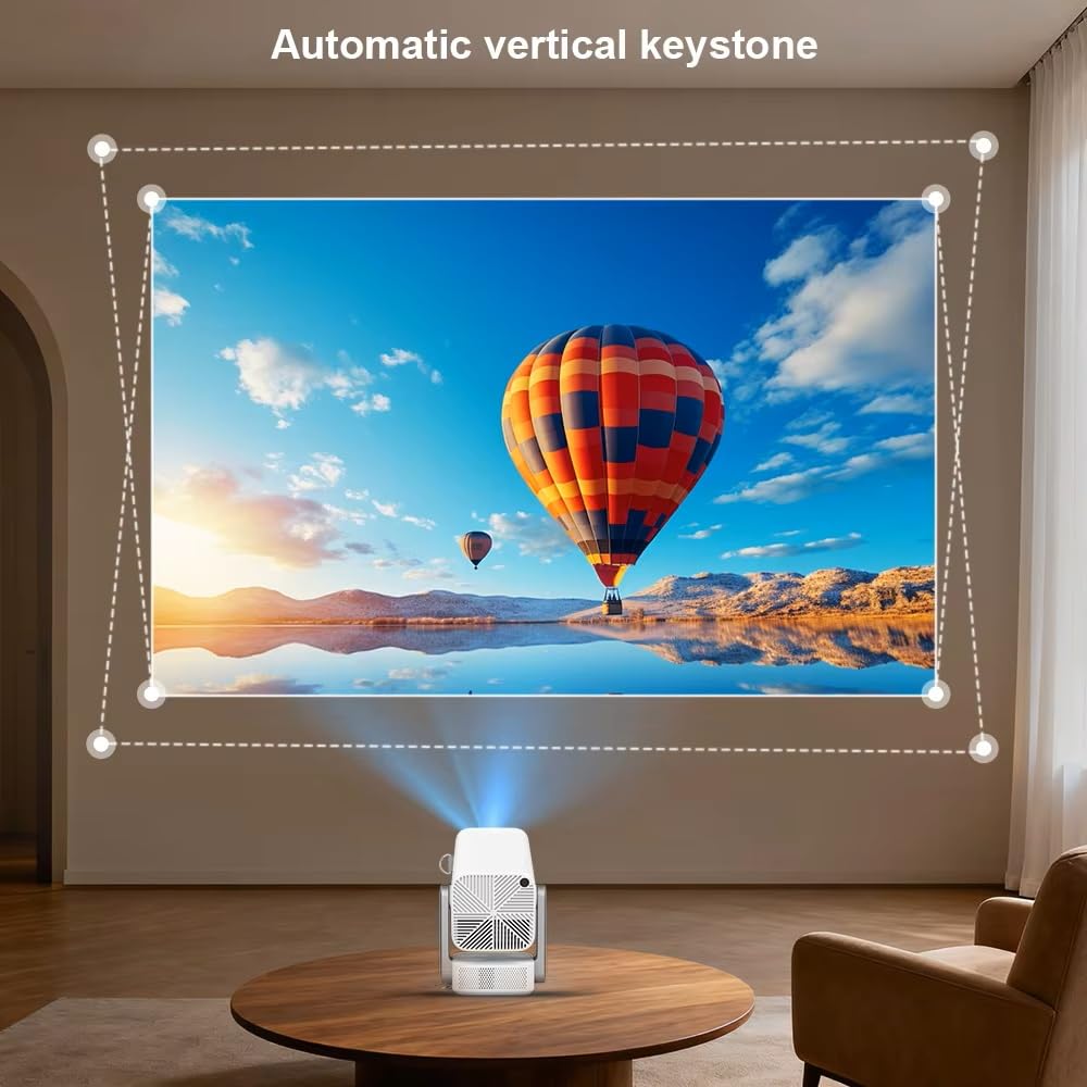 Proiettore Full HD 1080p, compatibile video 4K 3D, modello TD80Pro, dotato di Wi-FI e sistema Android, proiettore portatile, ideale per l'uso in home theater all'aperto (TD80Pro)