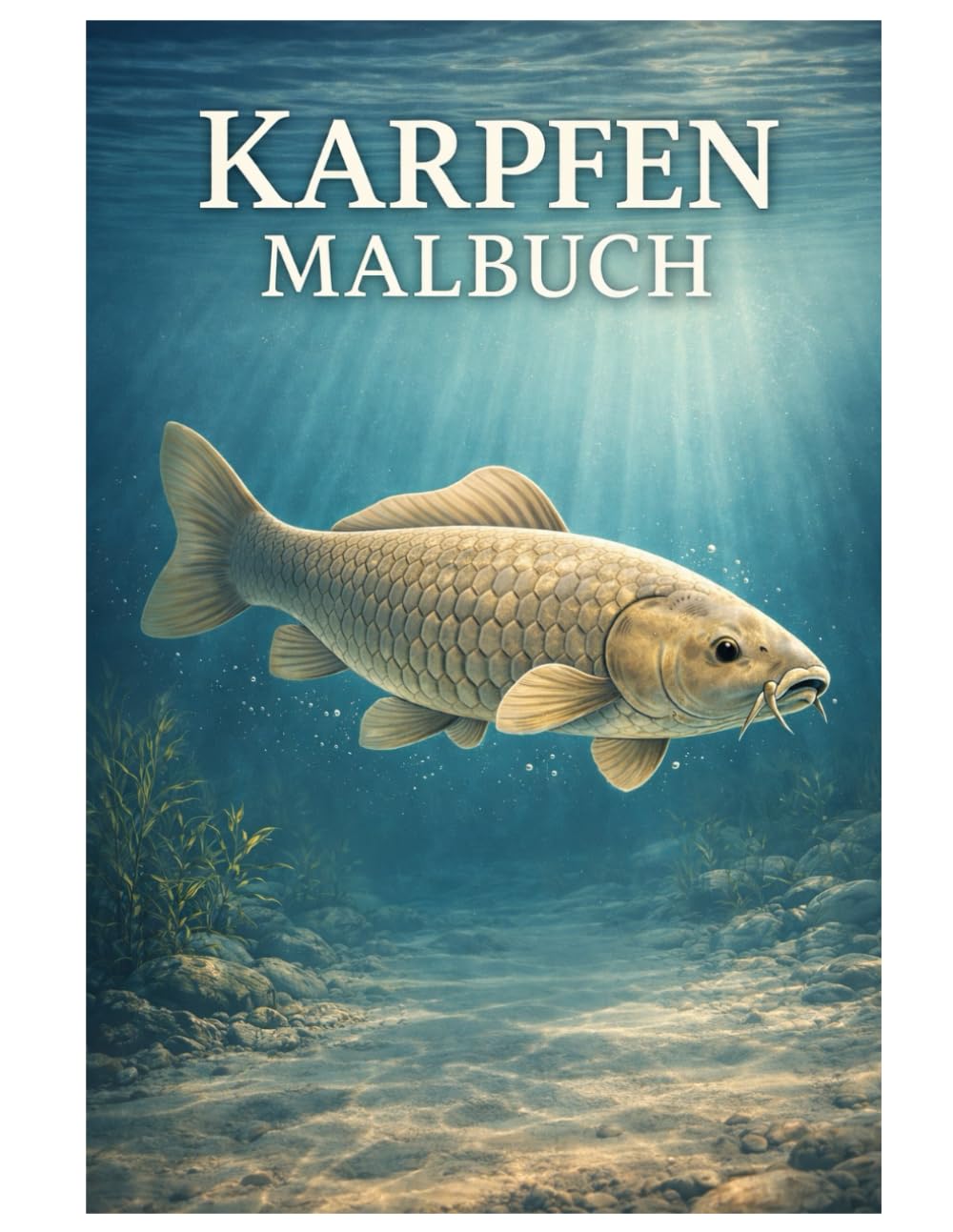 Karpfen Malbuch: 50 ruhige Ausmalbilder des klassischen Süßwasserfisches – Für Kinder und Erwachsene zum Ausmalen und Entspannen