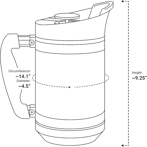 Miniatura 6 de BruTrek Basecamp Prensa de Café - Acero inoxidable con aislamiento al vacío de doble pared - Tecnología Bru-Stop, sin residuos en el café, tapa a
