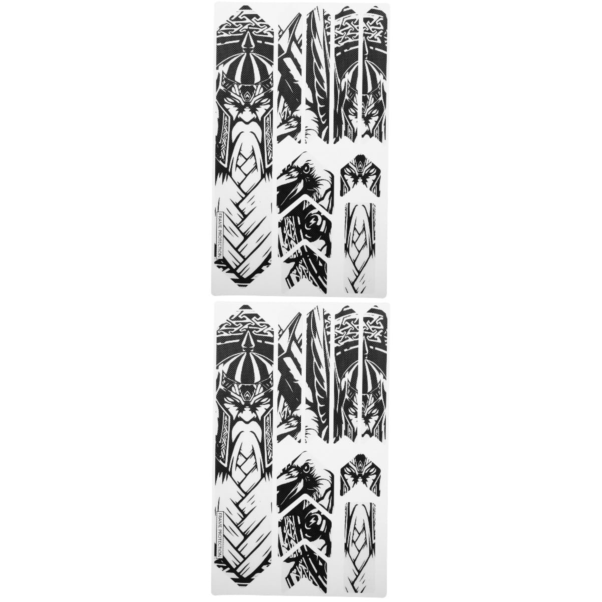 ifundom Bicycle Frame Protection Film Selbstklebende Kratzfeste Schutzfolie für Mountainbikes Samurai Muster Langlebig und Wasserabweisend für Sicheres Fahren und Stylischen Look