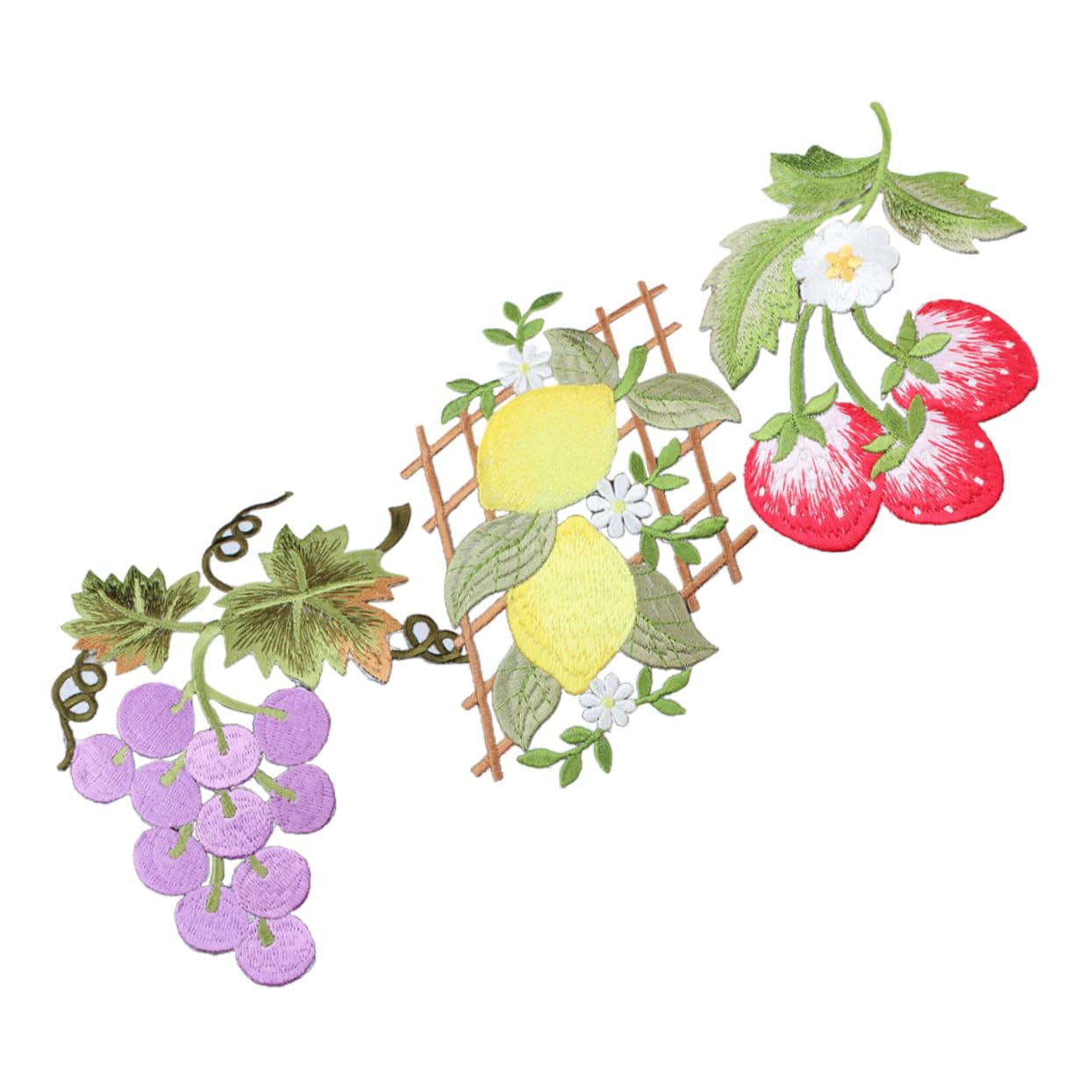 jojofuny 4 Set Ricamata Con Frutta Salto Appliques Cerotti Stoffa Toppe Di Frutta Ricamate Giacca Vestiti Cucire L'applique Forniture Artigianali Fai -da -te Tessuto 3 Pezzi*4