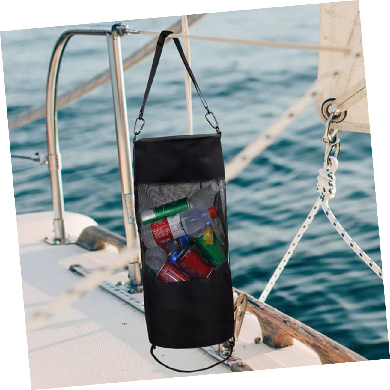 Portable Garbage Bag Durable Waste Storage Pouch for Outdoor Use for Can Capacity Rubbish Bin for Towels Bottles Easy to Clean