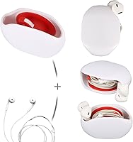 Vista 5 de Enrollador automático de cables, organizador de cables retráctil para USB, auriculares, cables de datos y más. ¡No más cables enredados! Blanco