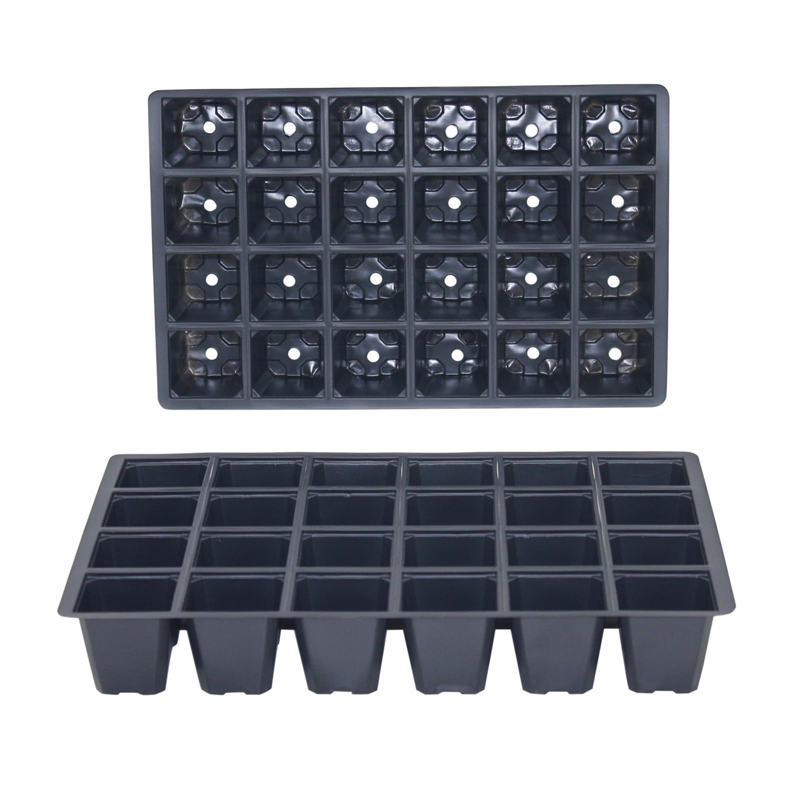 Oakland Gardens 25 Cells Seed Tray Cell Inserts For Full Size Gravel Trays Propagator Plug Bedding Packs| Economical Thin Layer Inserts | Pack of 50