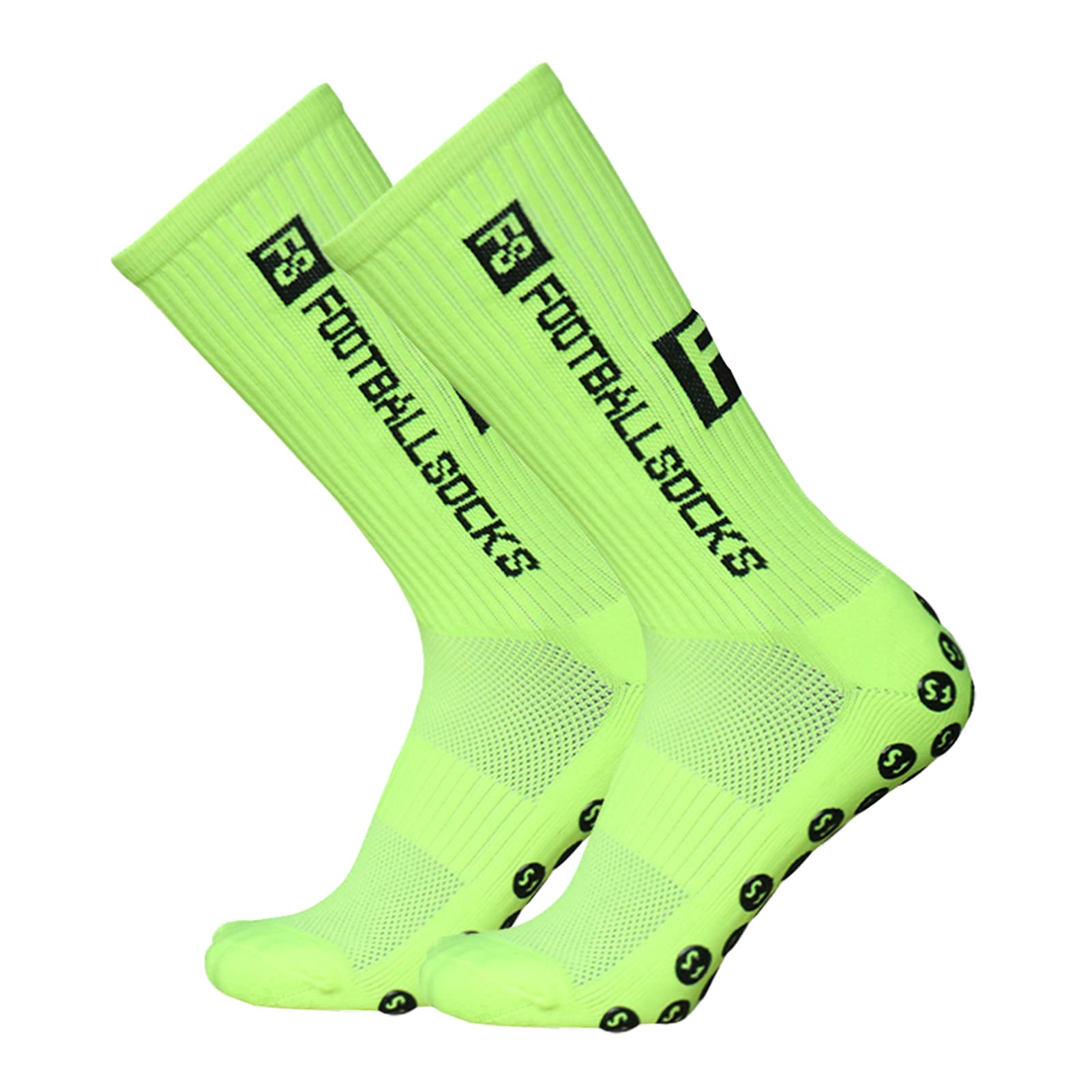 IrforaSeeyo Outdoor Sports Running Socks Stretch Socks Athletic Football Soccer Socks Anti Slip Socks with Grips - S