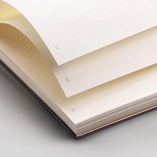 Miniatura 3 de EMSHOI Cuaderno de viñetas de puntos, 192 páginas numeradas B5, cuaderno grande de composición de cuadrícula de puntos con papel punteado grueso