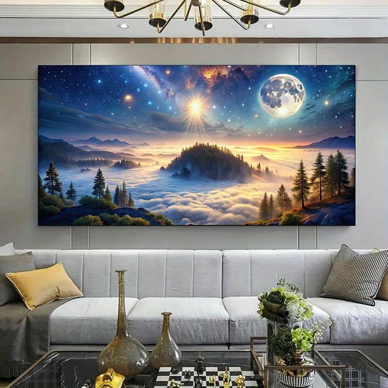 Toile de qualité supérieure : tableau abstrait moderne 80x160cm