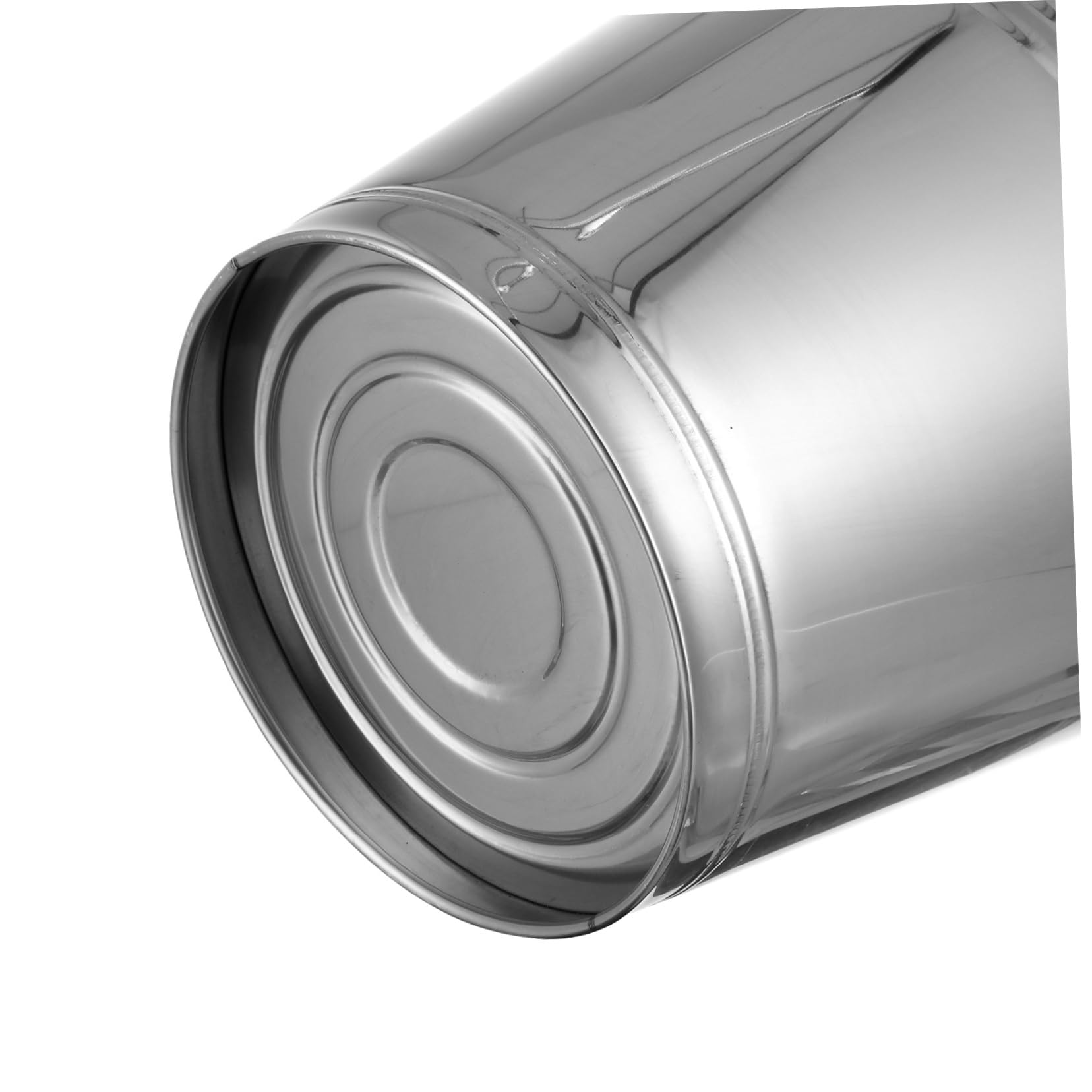 Seau INOX Conception Monobloc Solide avec Couvercle Toilette Sèche en Acier Inoxydable et Maniement pour Usage Domestique et Pâturage