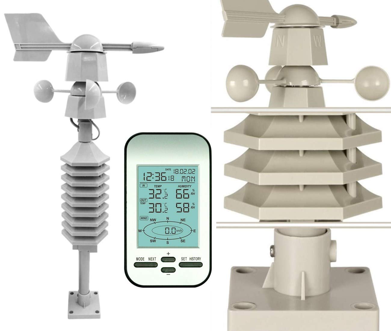 Estación Meteorológica Doméstica, Estación Meteorológica Inalámbrica, Ws0232, Higrómetro Termómetro Digital Para Interiores Y Exteriores, Monitor De Temperatura Y Humedad, Previsión Meteorológica Para