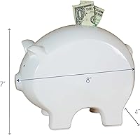 Vista 3 de Alcancía de mariquitas rosa personalizada para guardería de bebé niña