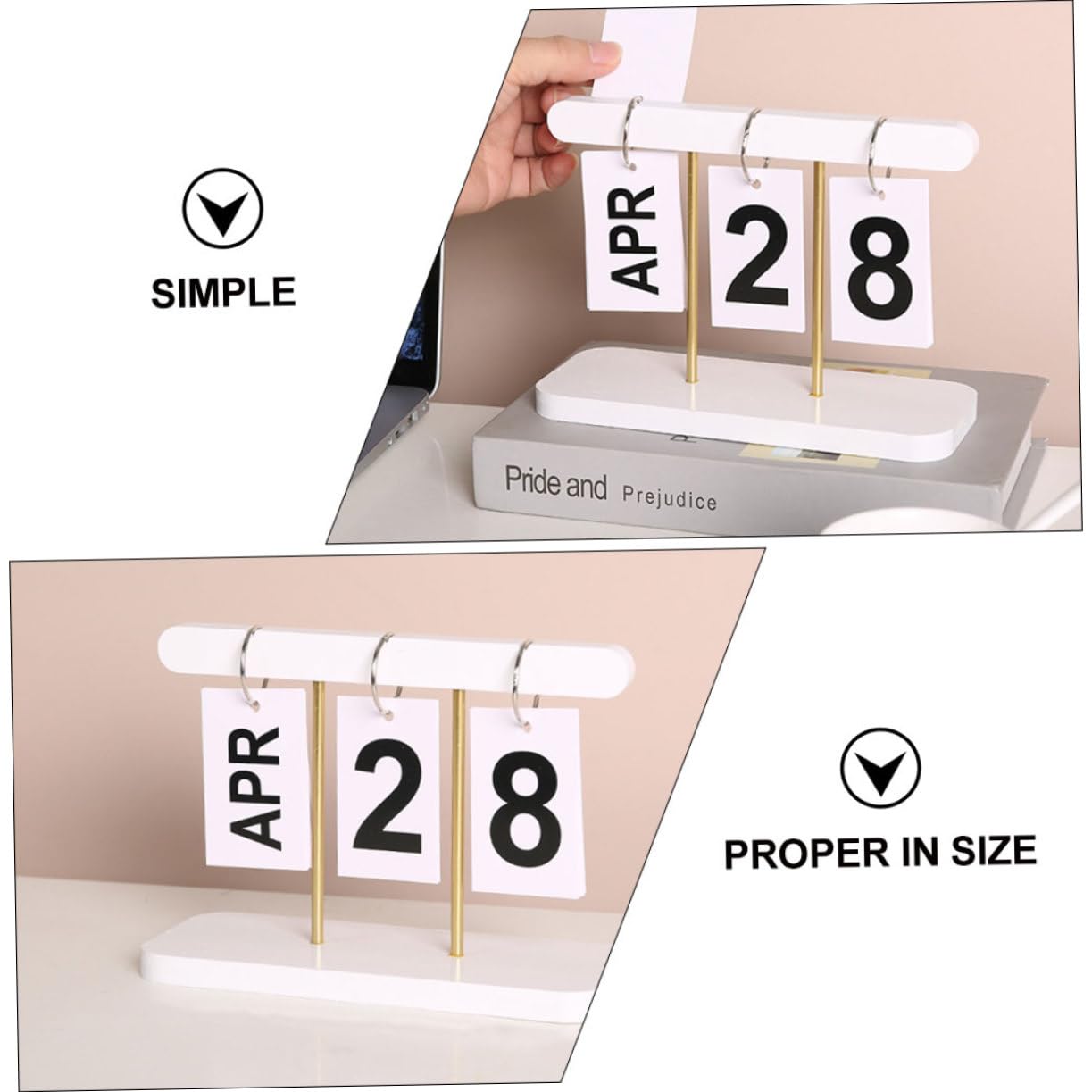 SEWACC 4stücke Tischkalender Für Schreibtisch Wiederverwendbarer -kalender Im Modernen Design Und Dekoration Für Zuhause Oder Büro Für