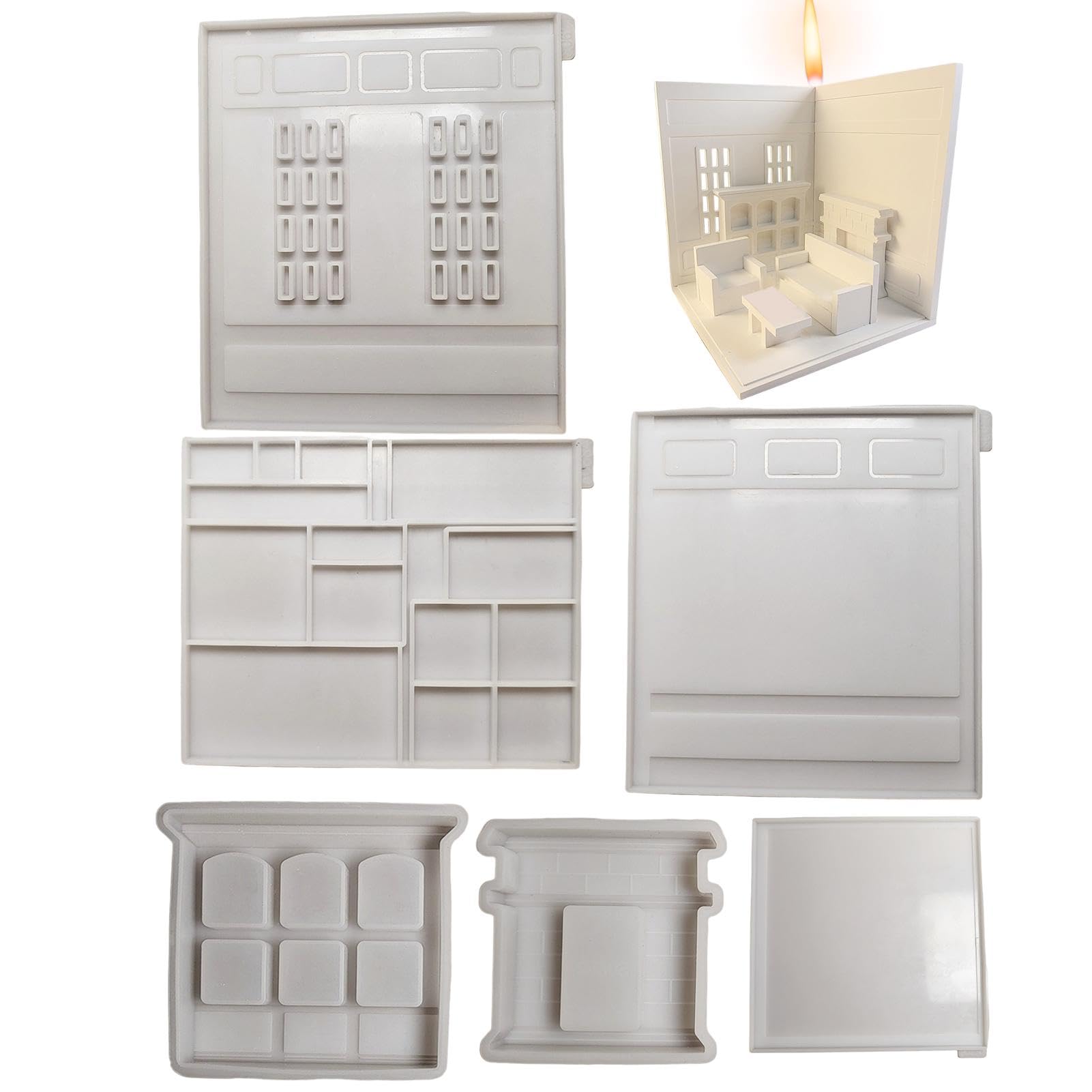 Miniaturowe formy domowe, dekoracyjne formy z żywicy, forma do odlewania żywicy epoksydowej, forma silikonowa do małych pomieszczeń, wszechstronne odlewanie żywicy epoksydowej, łatwe w użyciu,