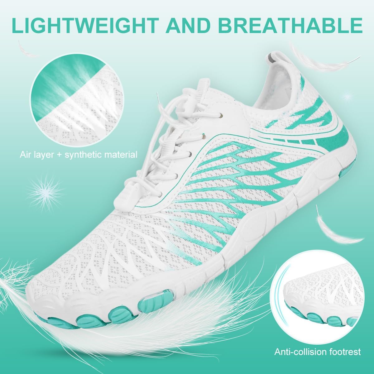 Hike Barefoot Shoes Womens Men Footwear,Pro-Healthy&Non-Slip Water Shoe for Women Men, Wide Toe Running Shoes Boots Sneakers Unisex - Image 2