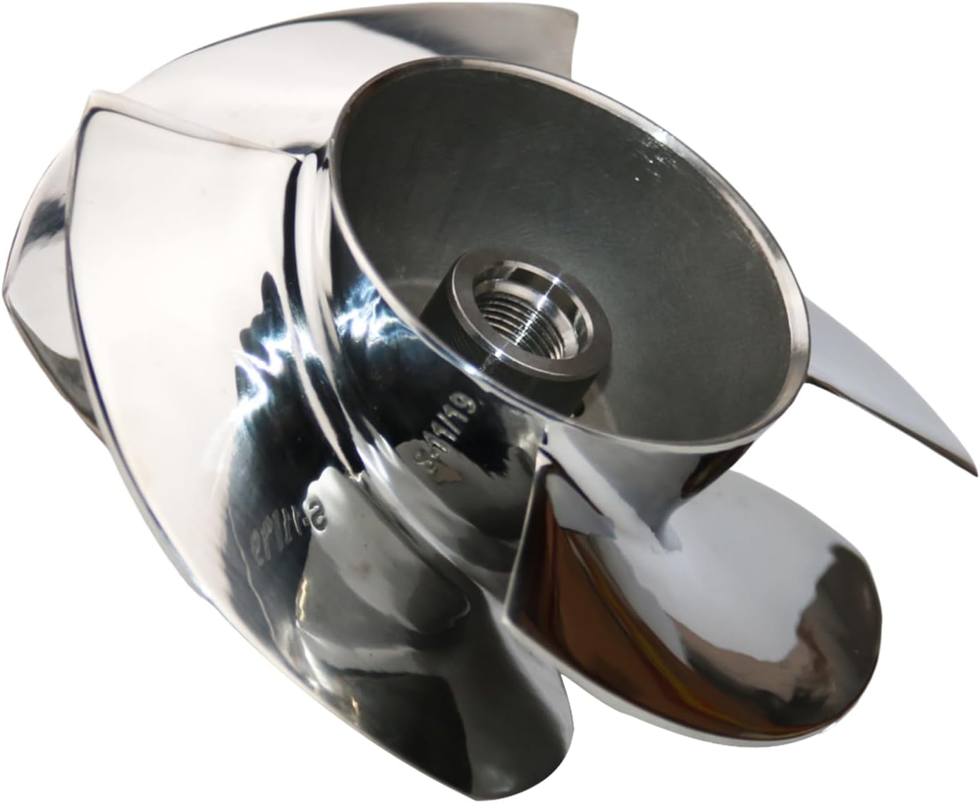 Jet Impeller 11/19 Replaced for Solas SR-CD-11/19, Fit Sea-Doo GTX 155 GTI LTD SE 155 Wake 155HP RXP 155 Personal Watercraft (PWCs), 4-Blade, Polished Stainless Impeller, 155.5mm Diameter