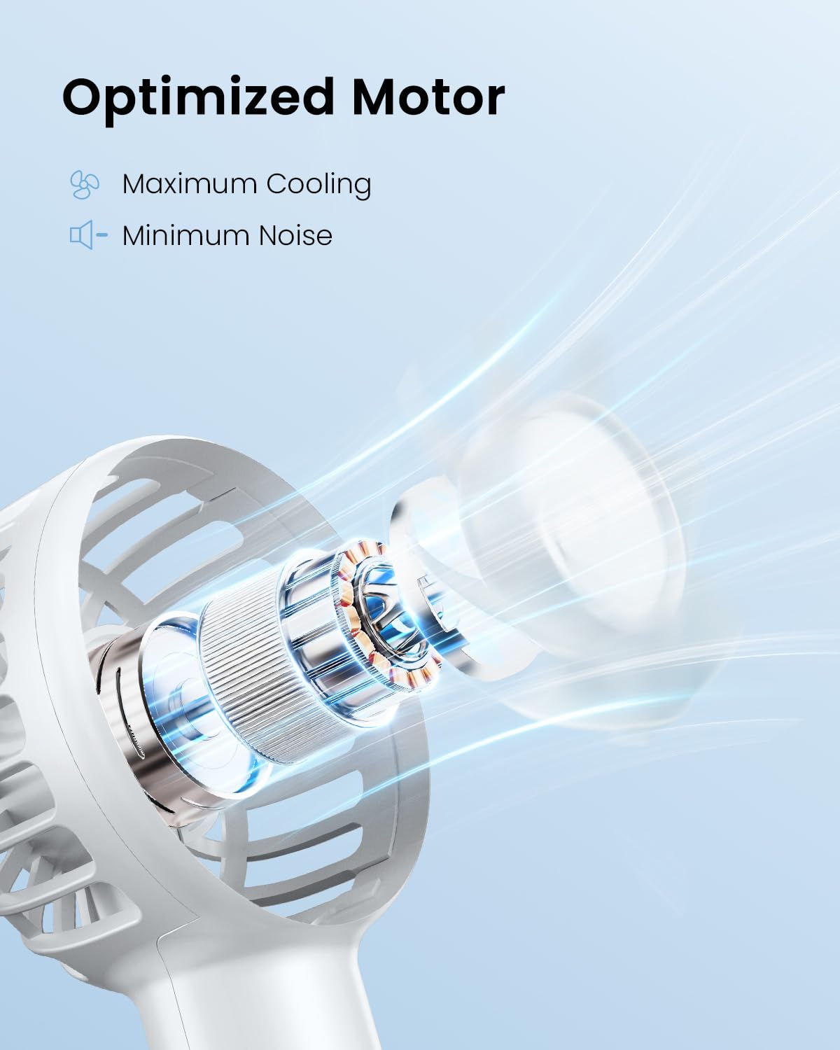 Tragbarer Handventilator Mit LED Spiegel – Ideal Für Unterwegs