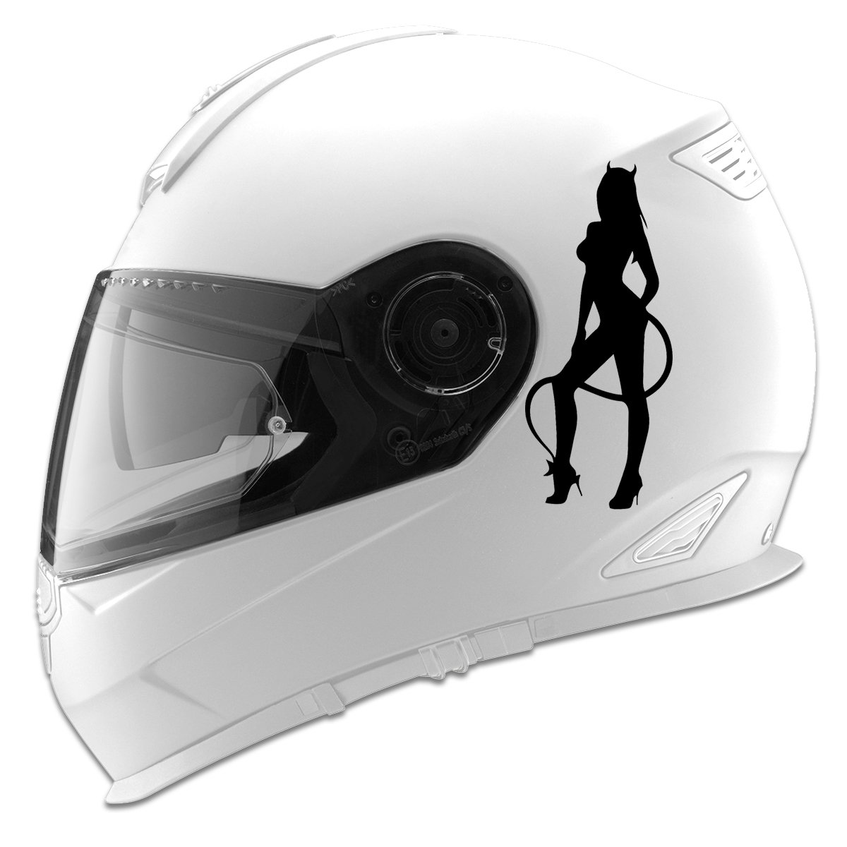 Sexy Devil Girl Silhouette Auto Car Racing Motorcycle Helmet Decal - 5