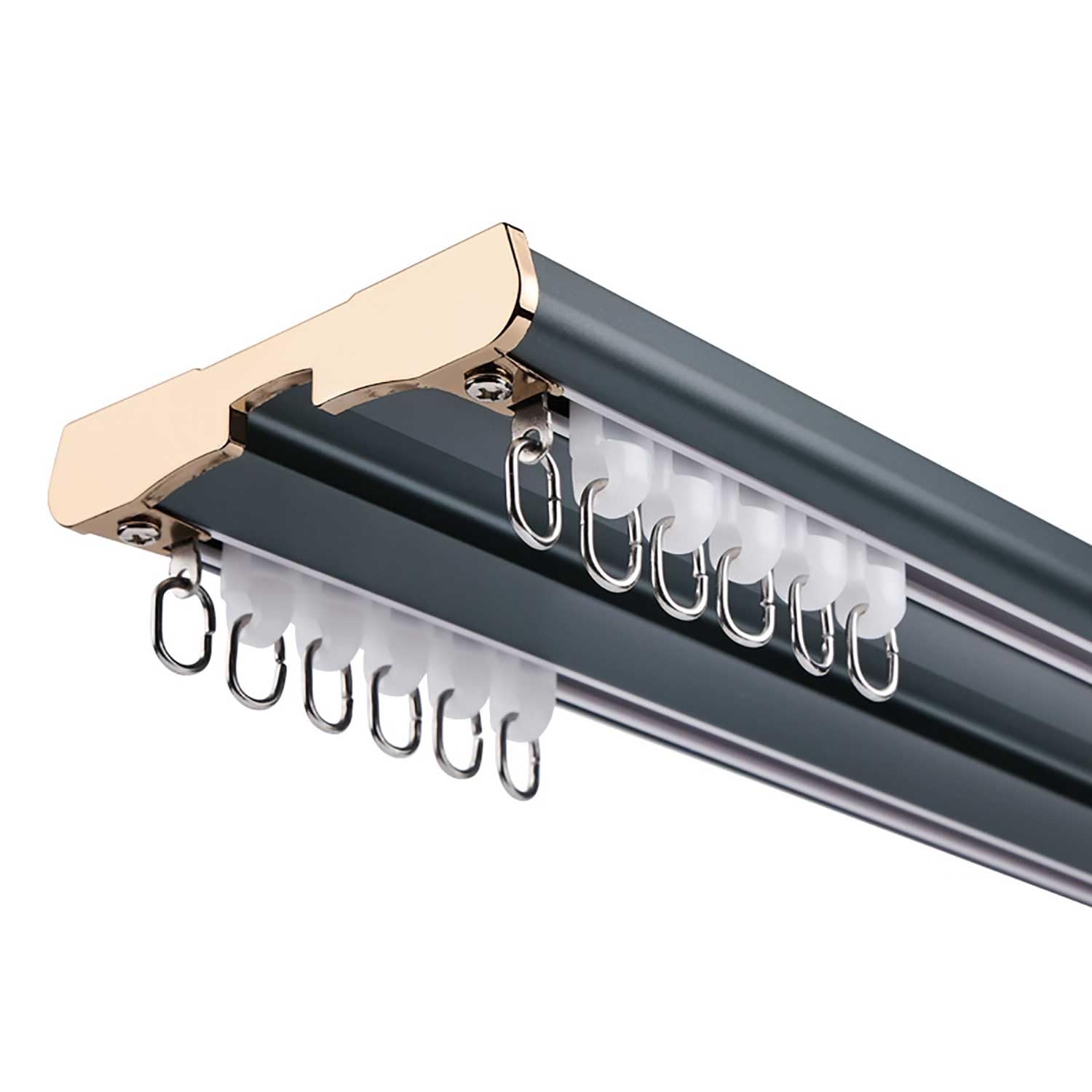 Tringle à rideaux robuste pour fixer de lourds rideaux sans bruit