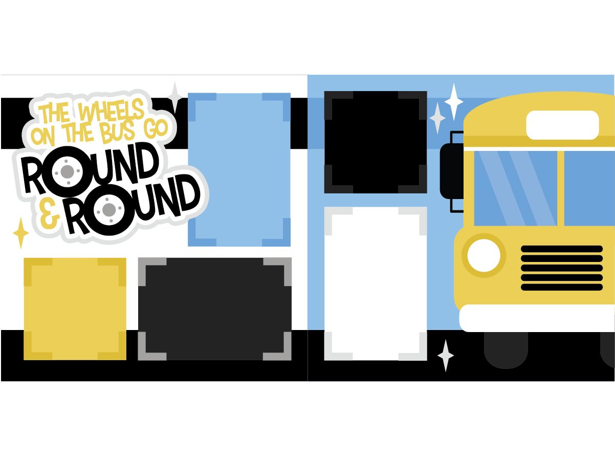 "The Wheels on The Bus" Scrapbook Page Kit