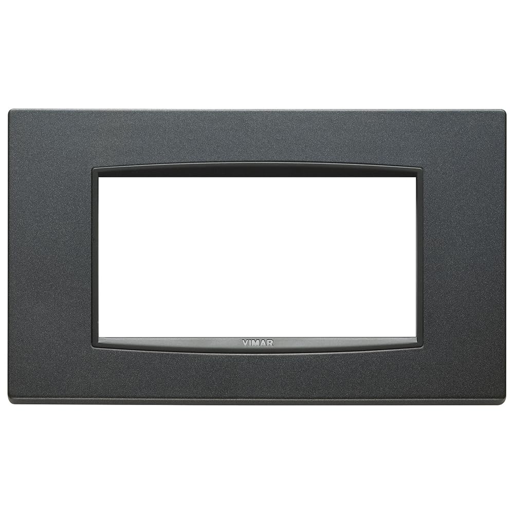 Plaque 4 modules VIMAR Classique anthracite en tecnopolimero haute résistance