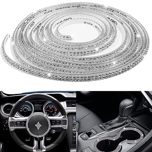 C&Xanadu LJZSX33 3 Yards Self-Adhesive Rhinestone Ribbon Crystal Diamond Sticker Glitter Bling Ribbons Roll Banding Belt Wrap thumb #2