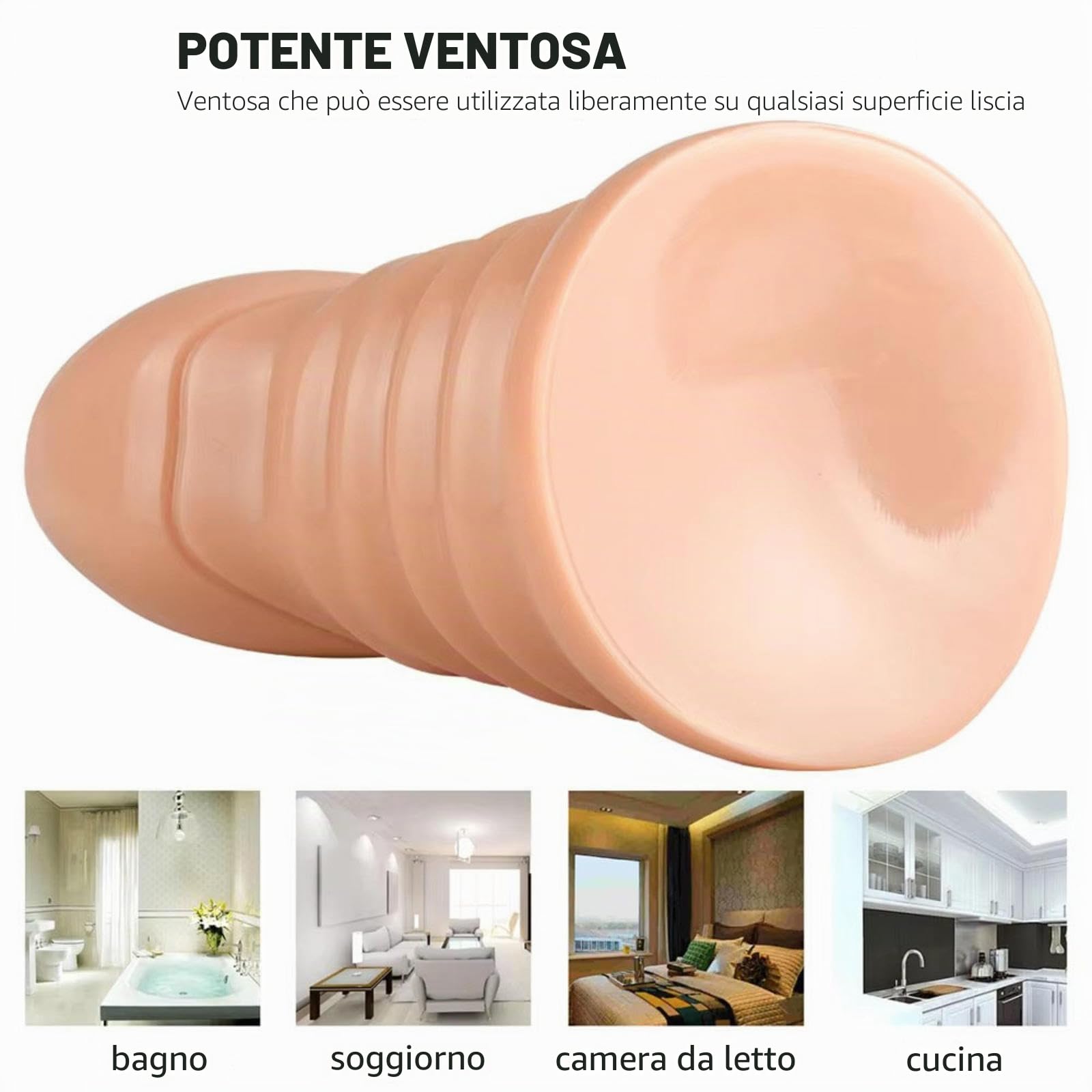 Il Materiale in Silicone ha Una Superficie Liscia e Delicata,Black-XL