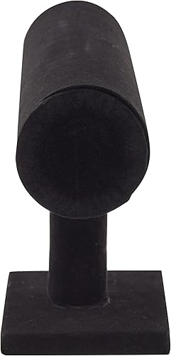 Miniatura 6 de Juvale Juego de soporte de exhibición de collar y busto, 2 piezas, terciopelo negro, moderno independiente, soporte para collar y soporte para