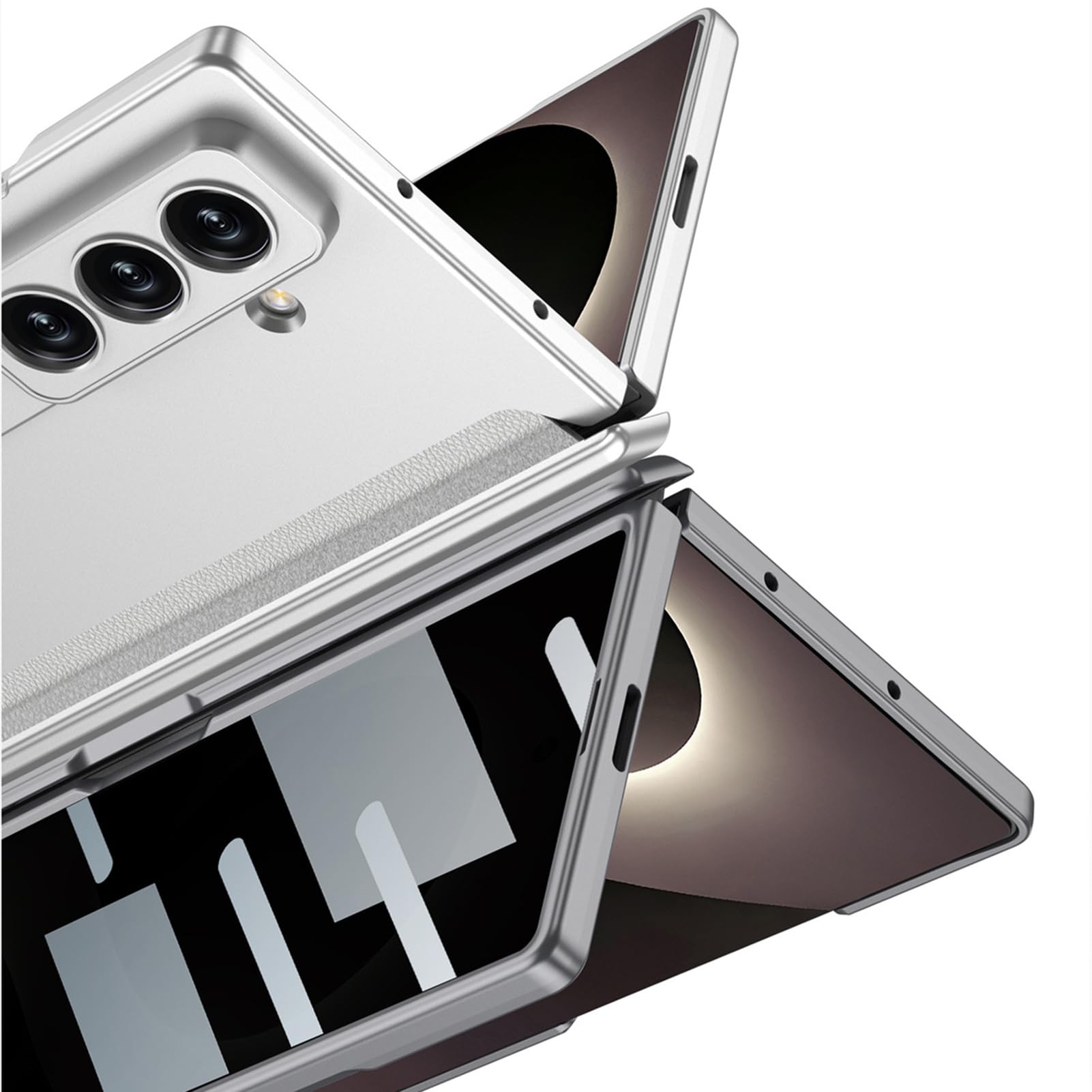 Smukłe etui do Samsung Galaxy Z Fold 8 Ultra, ochrona ekranu matowego etui odporne na zarysowania regulowany stojak powłoka, złote