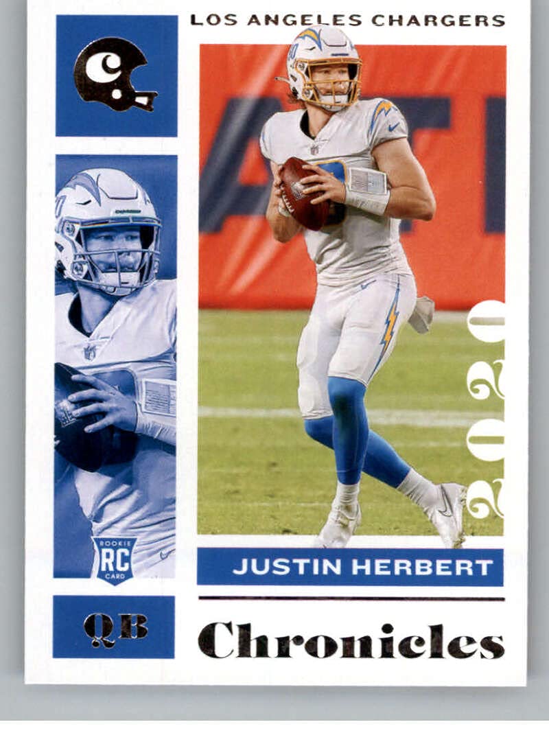 Amazon.com: 2020 Panini Chronicles Base Chronicles #53 Justin Herbert Los  Angeles Chargers RC Rookie Card Official NFL Football Trading Card in Raw  (NM or Better) Condition : Collectibles & Fine Art
