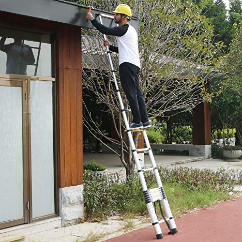 Multibao 2.9m 9.5Ft Telescopic Ladder Telescoping Loft Ladder Multi-Purpose Aluminium Extension Extendable Step Folding 330 pound/150 kg Capacity 10 Steps 6 Multibao 2.9m 9.5Ft Telescopic Ladder Telescoping Loft Ladder Multi-Purpose Aluminium Extension Extendable Step Folding 330 pound/150 kg Capacity 10 Steps - Image 6