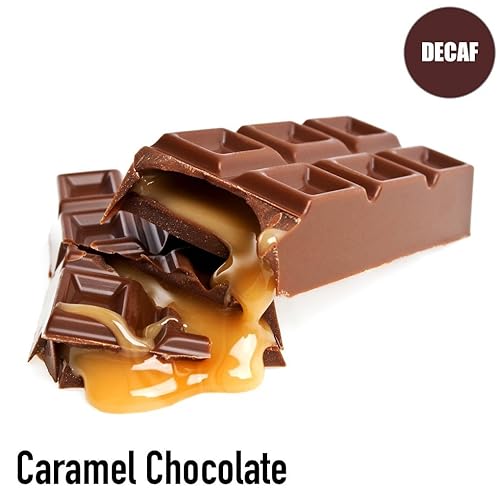 Miniatura 2 de Volcanica Coffee, Café descafeinado con sabor a chocolate caramelo, grano entero, tostado fresco, 16 onzas