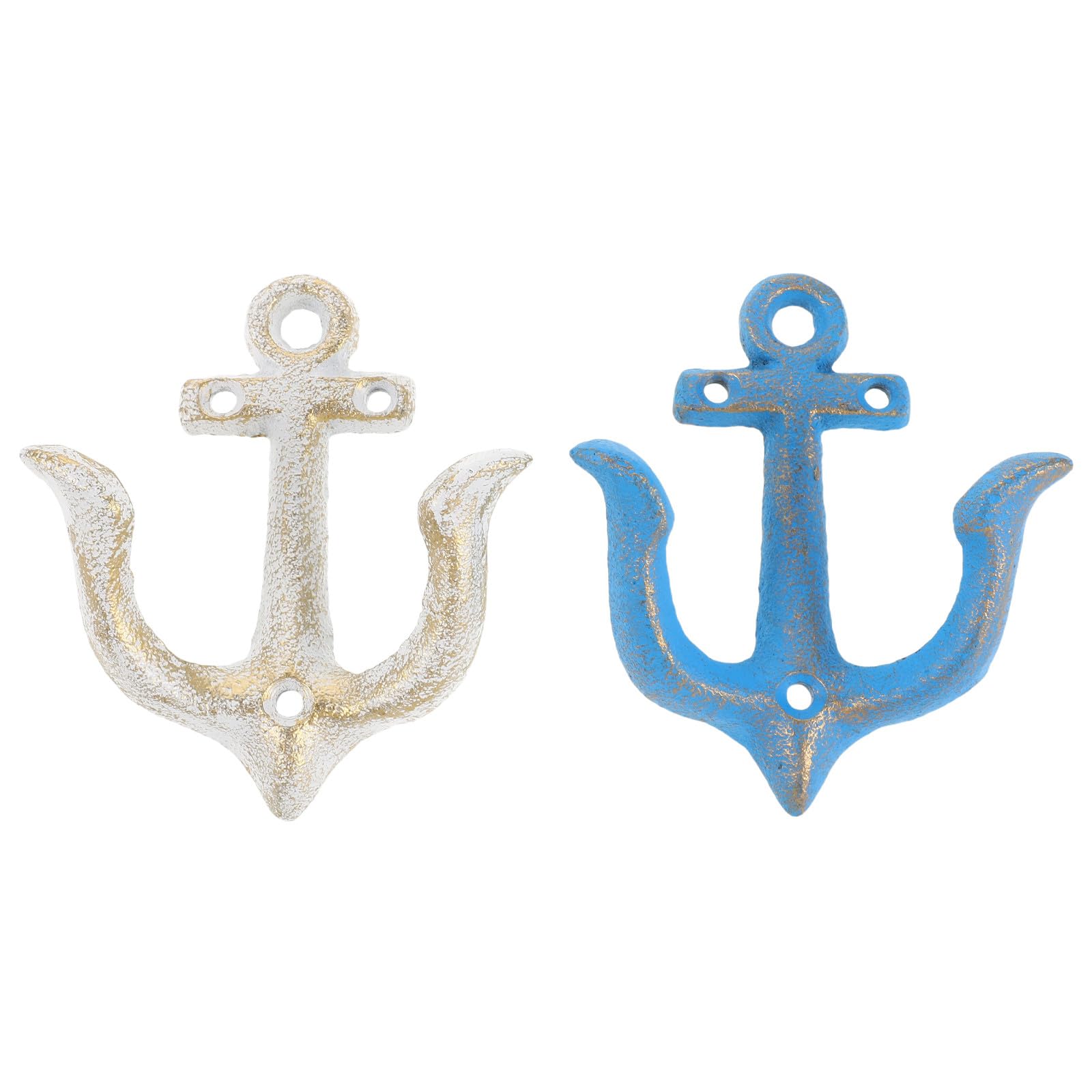 Crochets muraux décoratifs thème plage Cabilock patère métal style européen rétro ancre marine