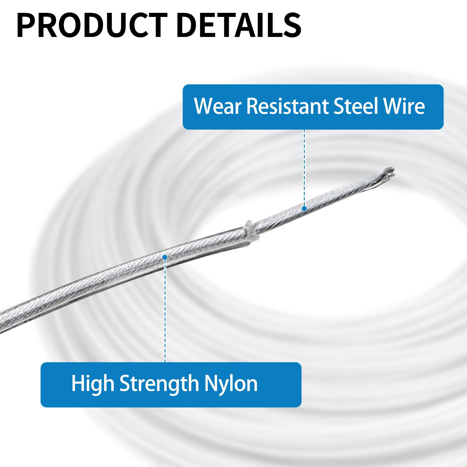 Filo Decespugliatore Acciaio 3mm X 45m - Professionale Per Tagliabordi, Giardini, Prati - Foto 14