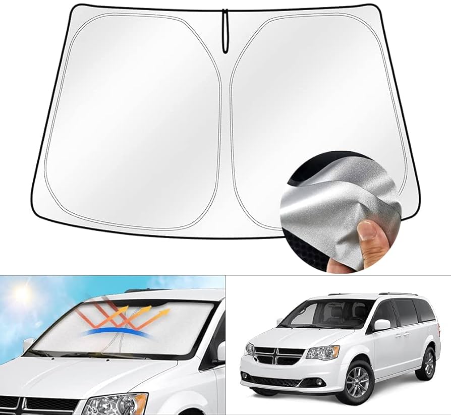 thumbnail image 2 of ULROLIT Windshield Sun Shade For Dodge RAM ProMaster Accessories 2014-2024, Foldable 2 of 11