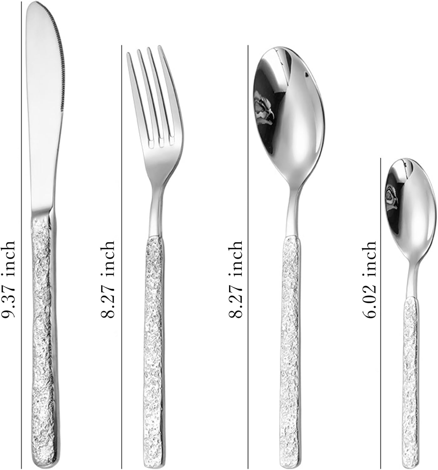 16-piece cutlery sets for 4, silverware set, 18/8 stainless steel, utensil set, home use premium tableware palace banquet weddings hotel banquets Gift for mom