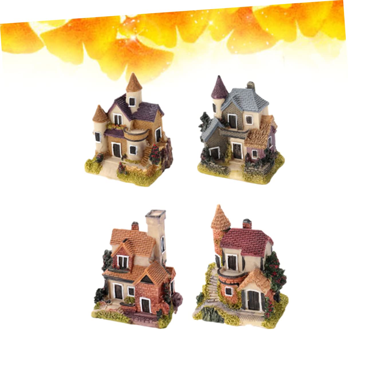 BESPORTBLE 2pezzi Mini Casa In Resina Decorazione Per Giardino E Paesaggio Di Ornamento Per Mini Case Accessorio Per Scrivania E Micro Paesaggi - 9