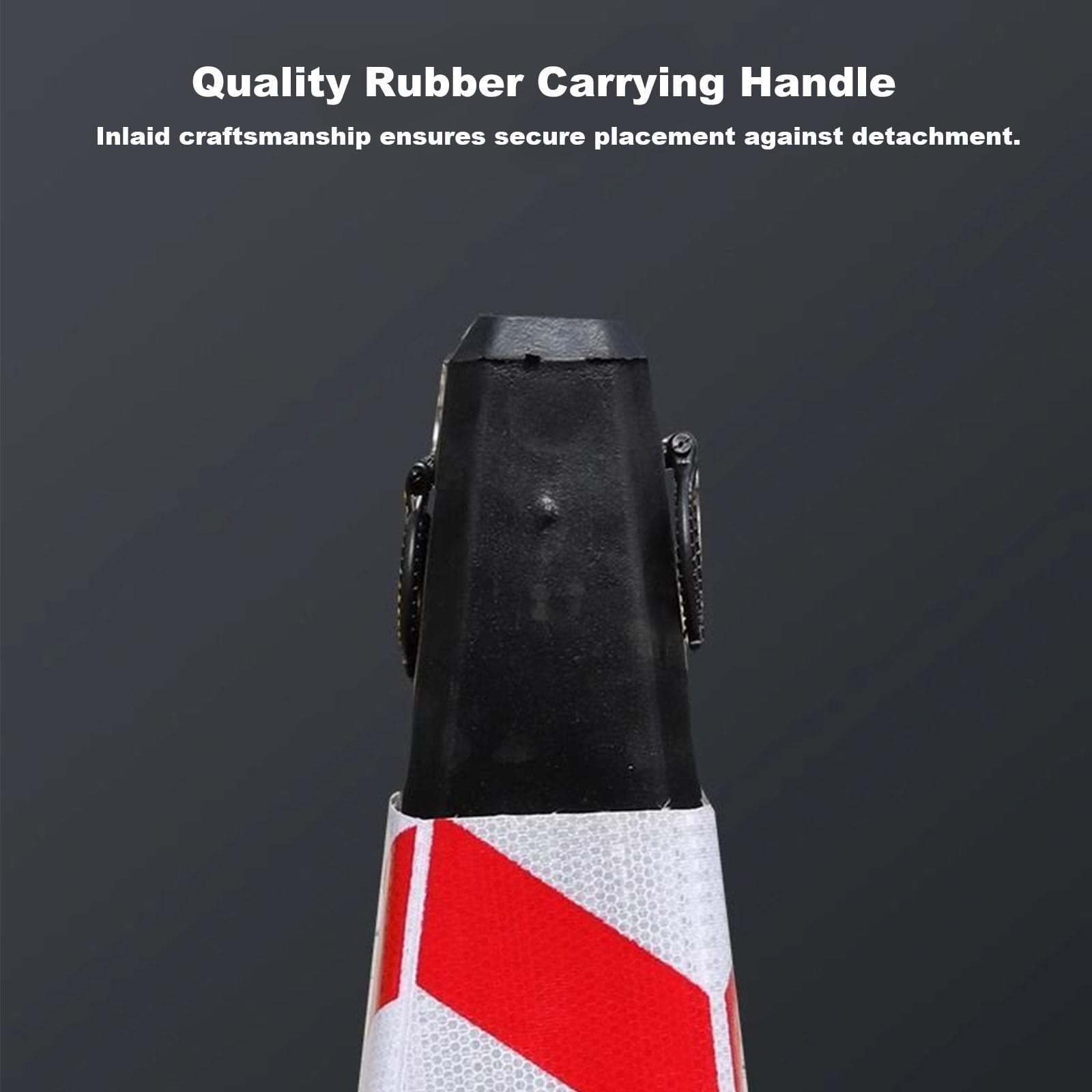 Conos de Tráfico de Goma y Postes de Estacionamiento con Cadena - Juego de Conos de Seguridad de Calidad para Señalización Vial y Control de Vehículos(Size:90 * 40cm)