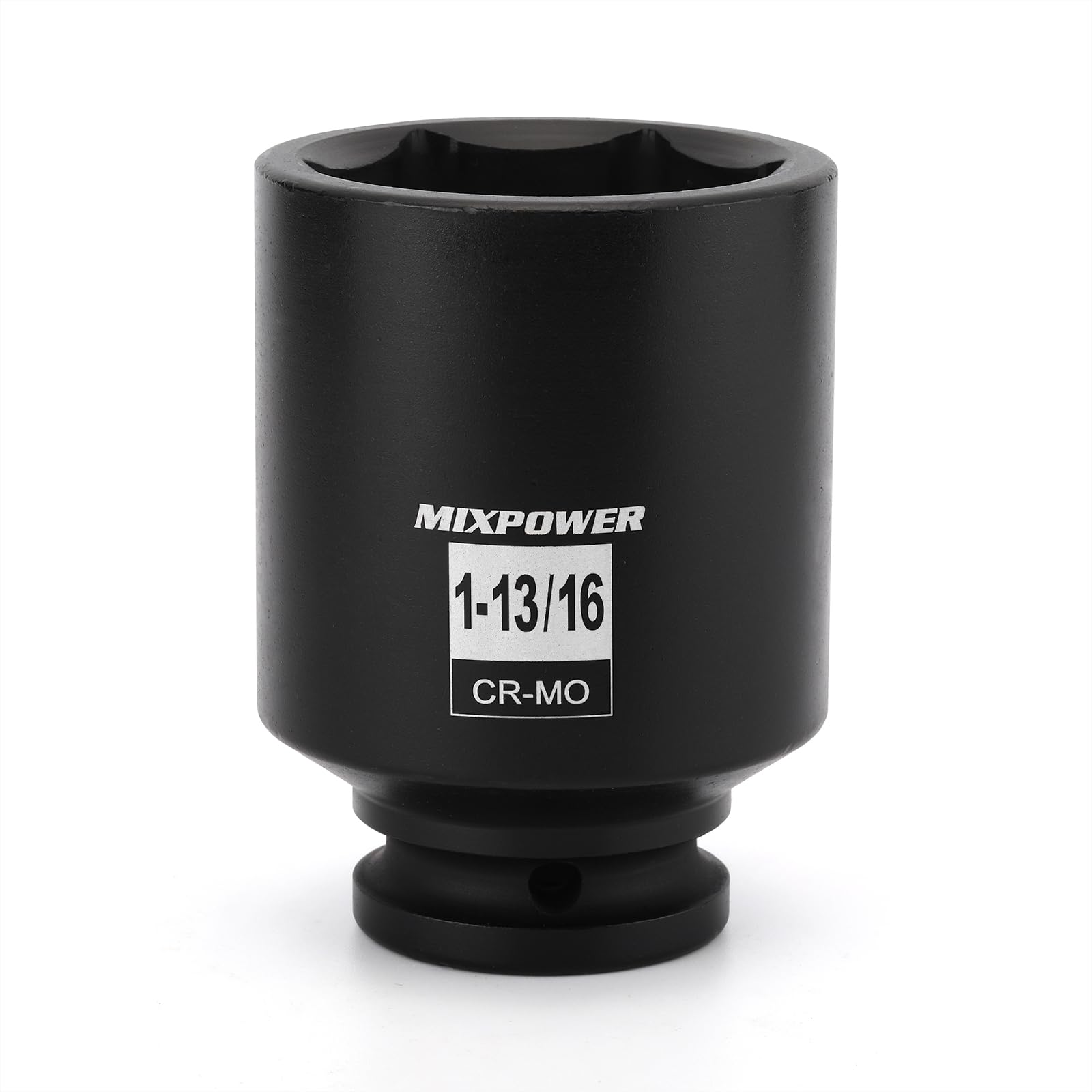 MIXPOWER 3/4" Drive Deep Impact Socket, CR-MO, 1-13/16", SAE, 6 Point, Axle Nut Impact Grade Socket for Easy Removal