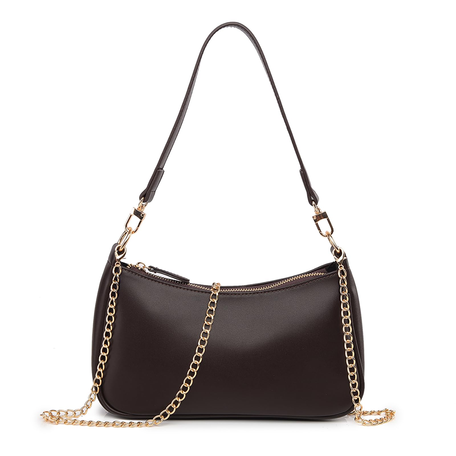 Shoulder Bag for Women with 2 Removable Straps and Zipper Closure Crossbody Bags Clutch Tote HandBags Purses