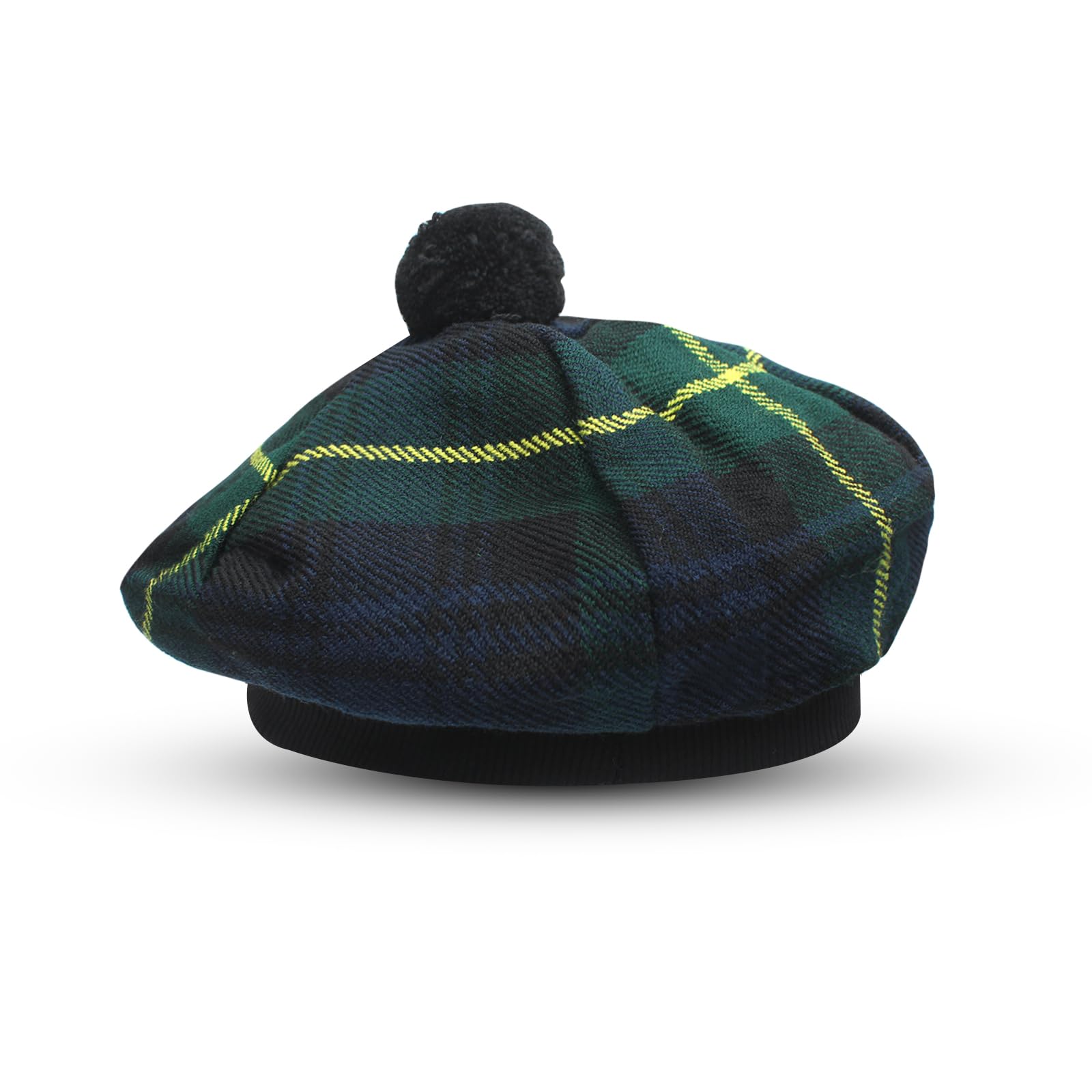 YAS Designer Scottish Hat Tam o' Shanter Tammy Jimmy Flat Bonnet in Many Tartans (UK, Alpha, One Size, Gordon)
