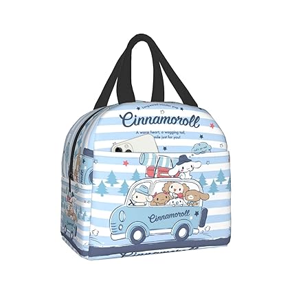 Cute Prints Insulated Lunch Bag - Thermal Lunch Bag With Spacious Compartment & Built-In Handle - Portable Lunch Bag For Boys & Girls To Keep Food Fresh
