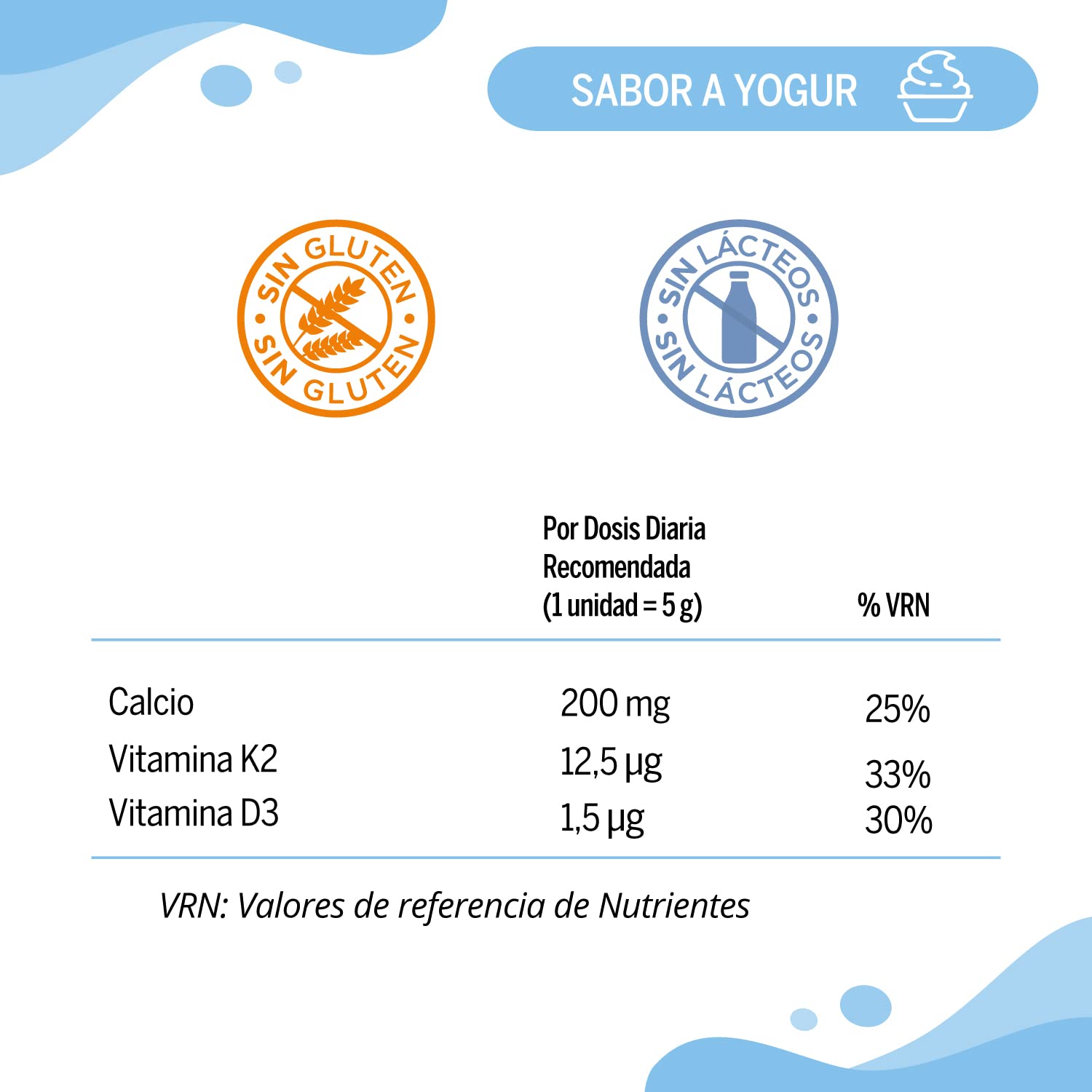 NEO PEQUES Gummies Kalcium + 30 Gominolas Calcio Vitaminas K2 D3 Caramelos Masticables Niños Sabor Yogur